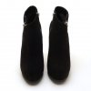 STEVE MADDEN SUEDE BLACK AKNLE BOOTS WITH ZIPPER SIZE:38